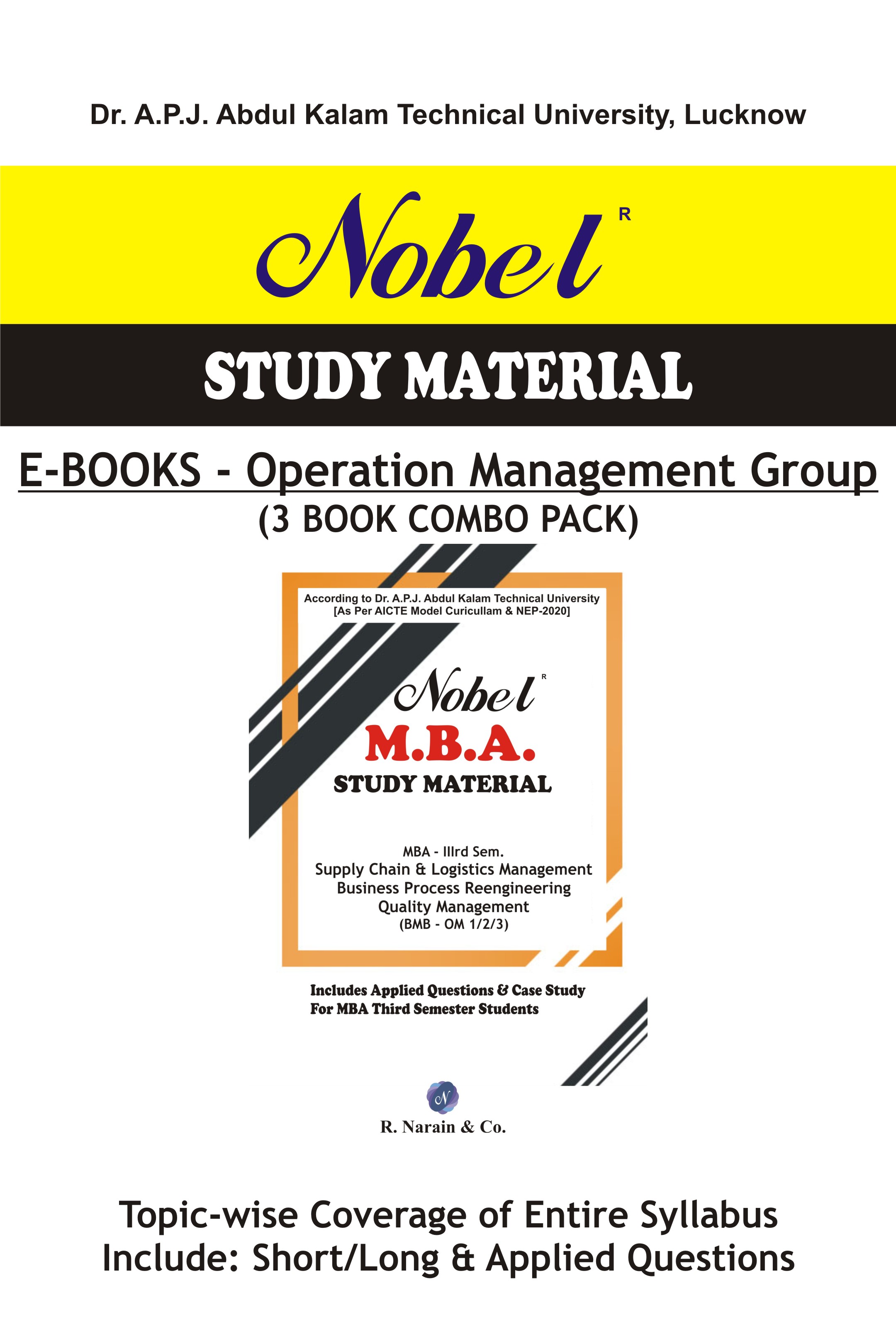 AKTU MBA - IIIrd Sem. Operation Mangement Group - Nobel S/M [E-Book]
